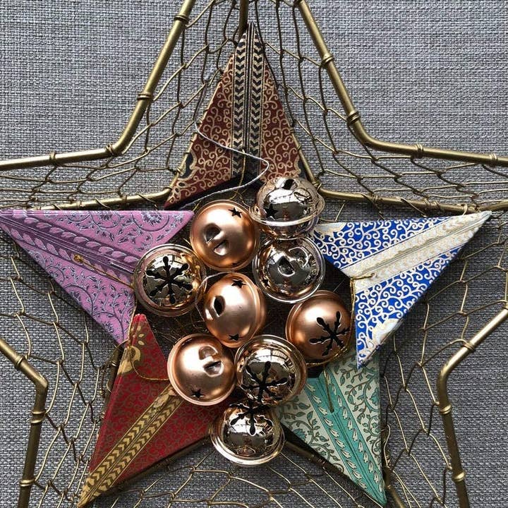 Bombay Paper - Wholesale Ornament Set - Star Ornaments - Set of 3 Handmade Paper Xmas Tree Ornaments2
