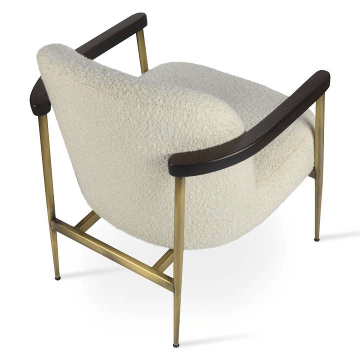 Petit fauteuil d'appoint Boucle Gold Bloomy pour la vente par Your Bar Stools