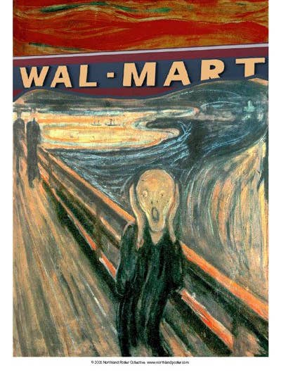 Walmart Scream (Poster) for wholesale by Ricardo Levins Morales Art Studio