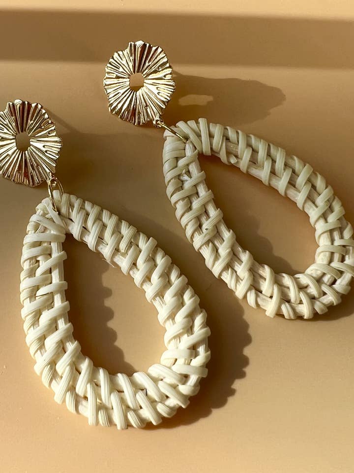 Rattan-Ohrringe, Böhmische Ohrringe für den Großhandel von ARTISANREE