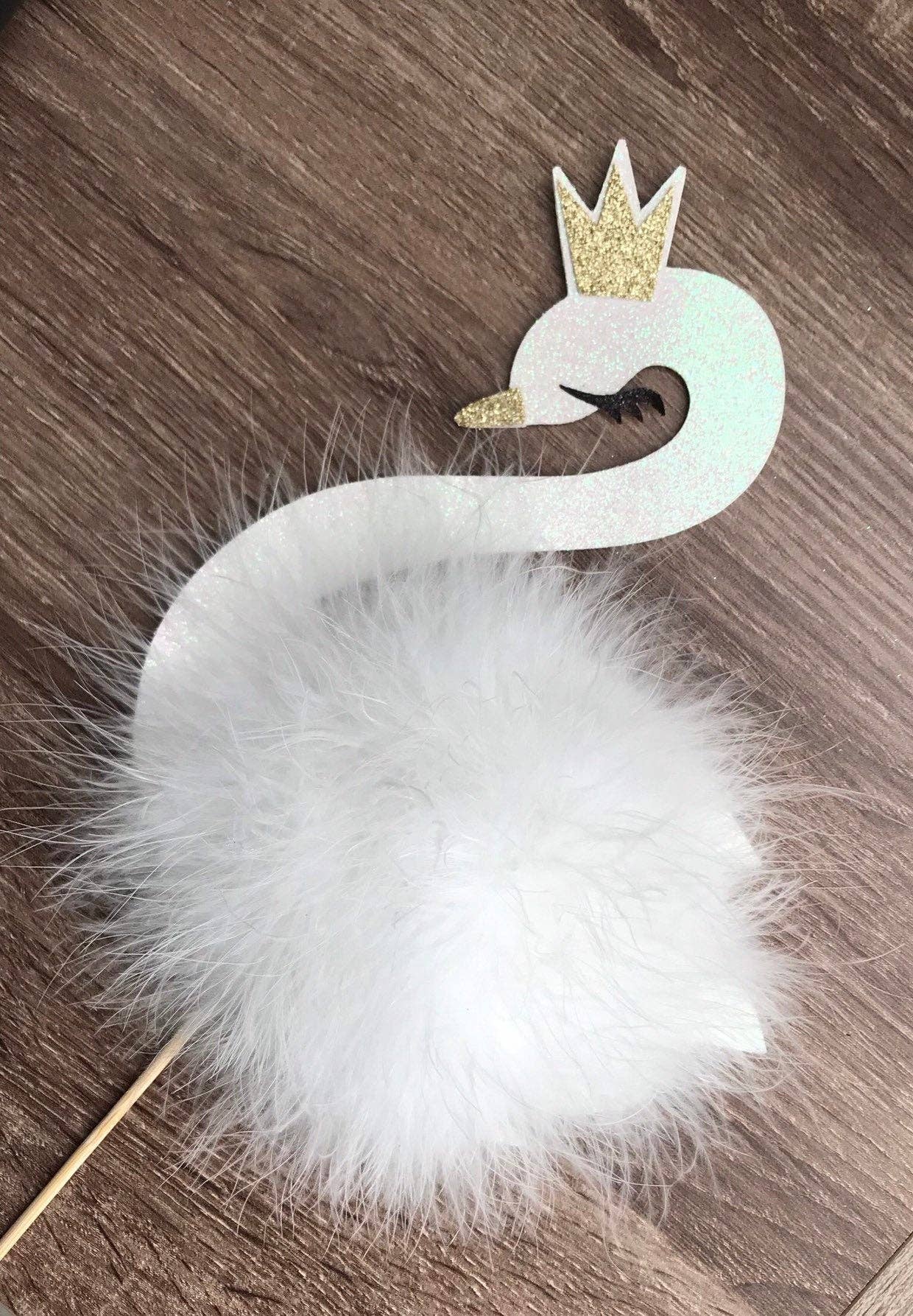 The Haus of Holly - Wholesale Cake/Cupcake Topper - Swan Cake Topper| Swan Birthday| Baby Shower Cake Topper| Swan Party Decor| Swan Lake Decorations| Swan Princess Party| Swan Soiree7