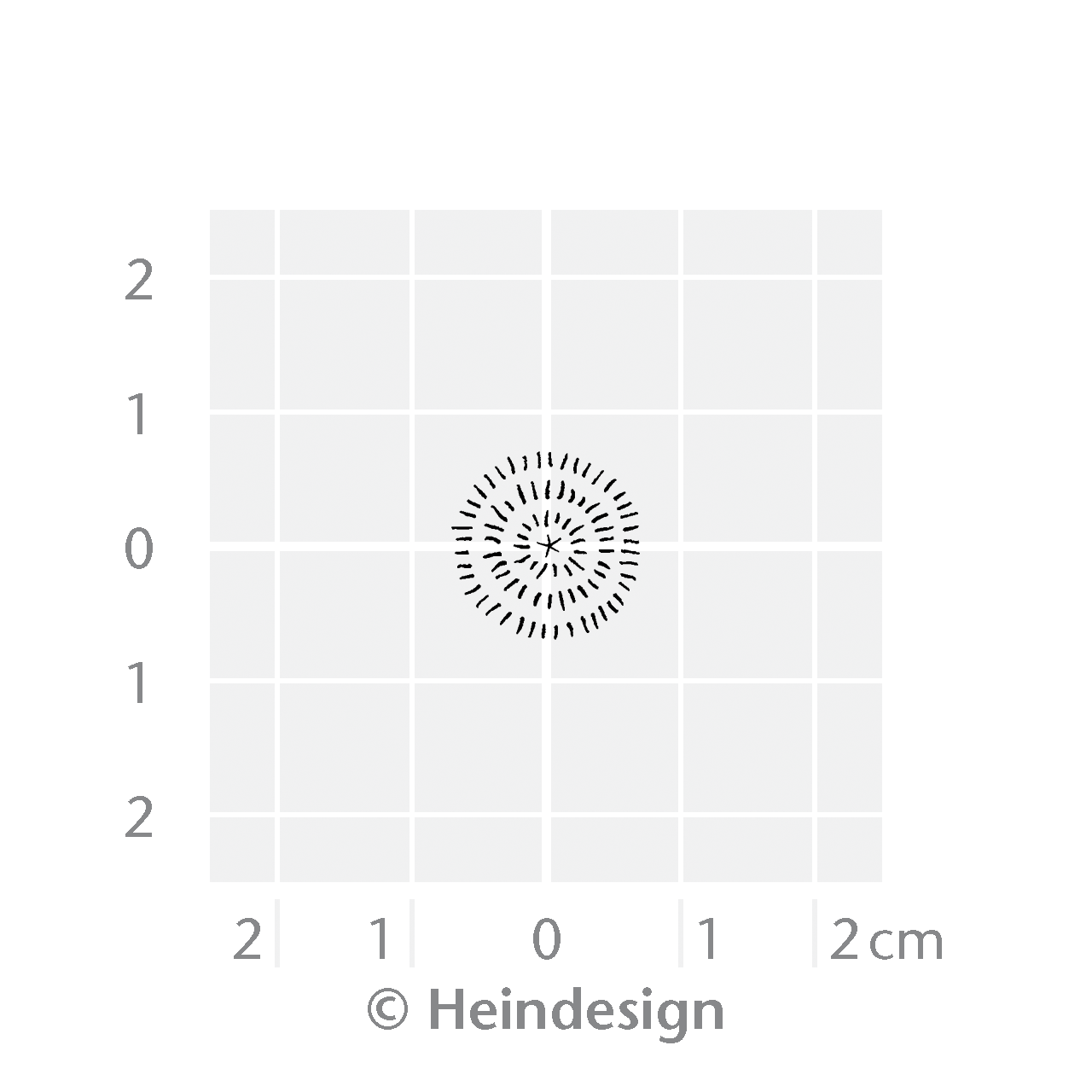 Heindesign - Wholesale Rubber/Decorative Stamp - Motif stamp title: dashed circular pattern1