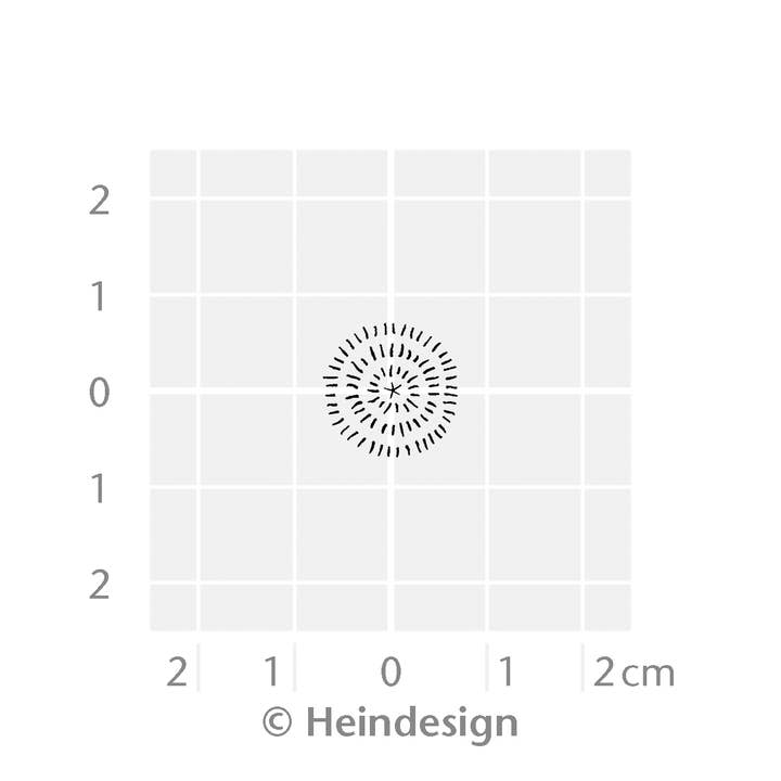 Heindesign - Wholesale Rubber/Decorative Stamp - Motif stamp title: dashed circular pattern1