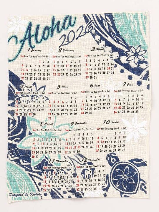 Calendario in Juta 2026 - HONU TRIBAL per la vendita all'ingrosso da parte di Ametsuchi by Amina Collection