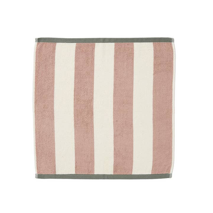 Maison Otto French Lifestyle Distribution - Wholesale Tea towel - Rivages Terry Hand Towel Pink Kaki by Coucke France1