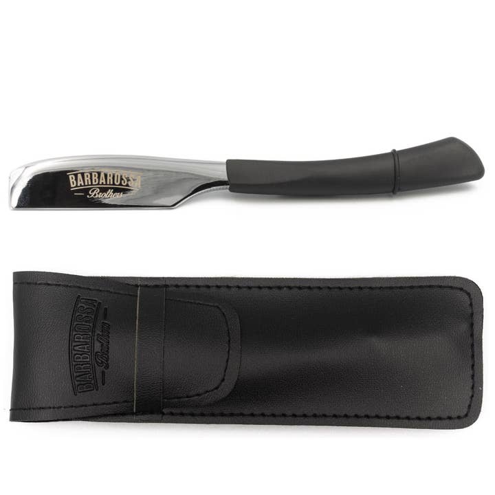 Japanese Kamisori Cut Throat Razor in Polished Silver for wholesale by Barbarossa Brothers Online