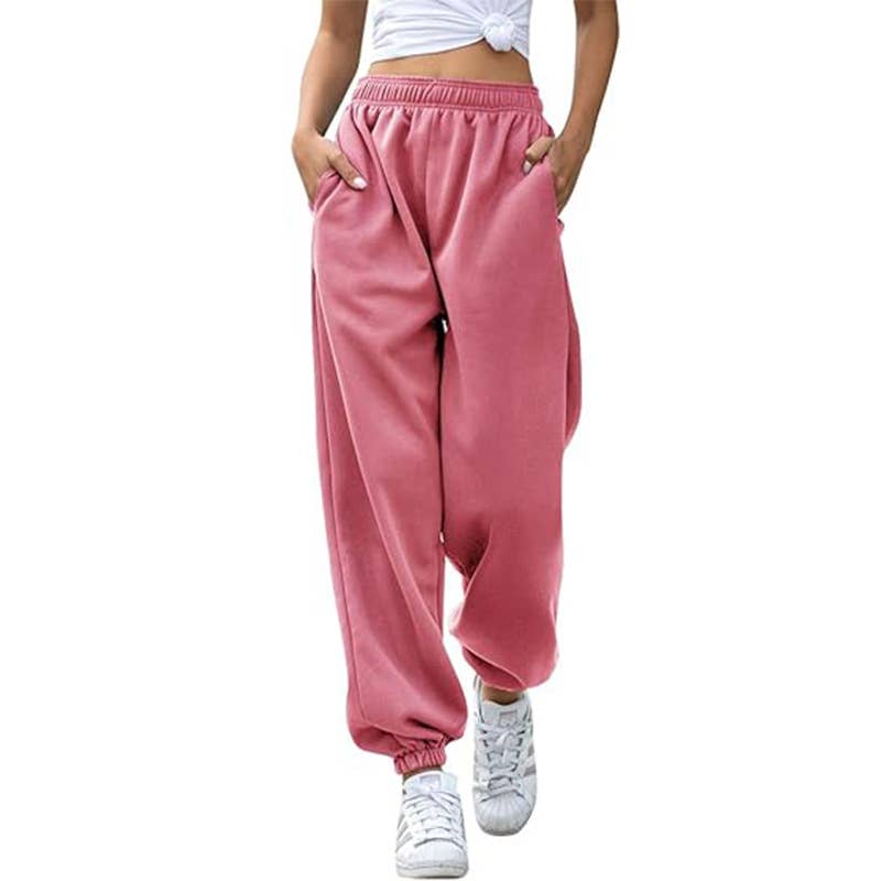 HIDDENBRAND - Wholesale Pants - Women's - Fall Baggy Jogging Sweatpants Trouser 16 Colors3