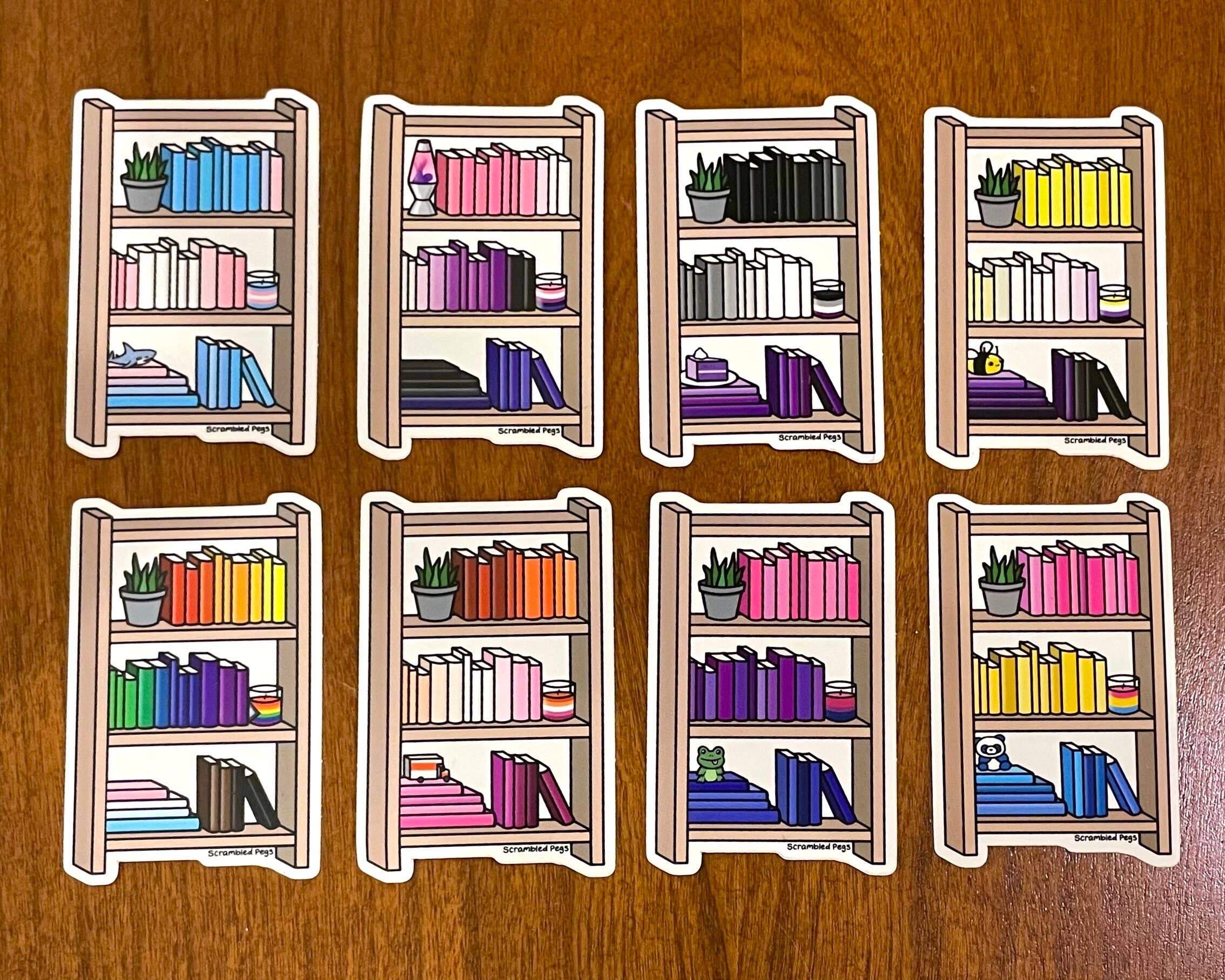 Scrambled Pegs – wholesale Sticker – Bisexual Pride Waterproof Sticker for Bookshelf &amp; Laptop4