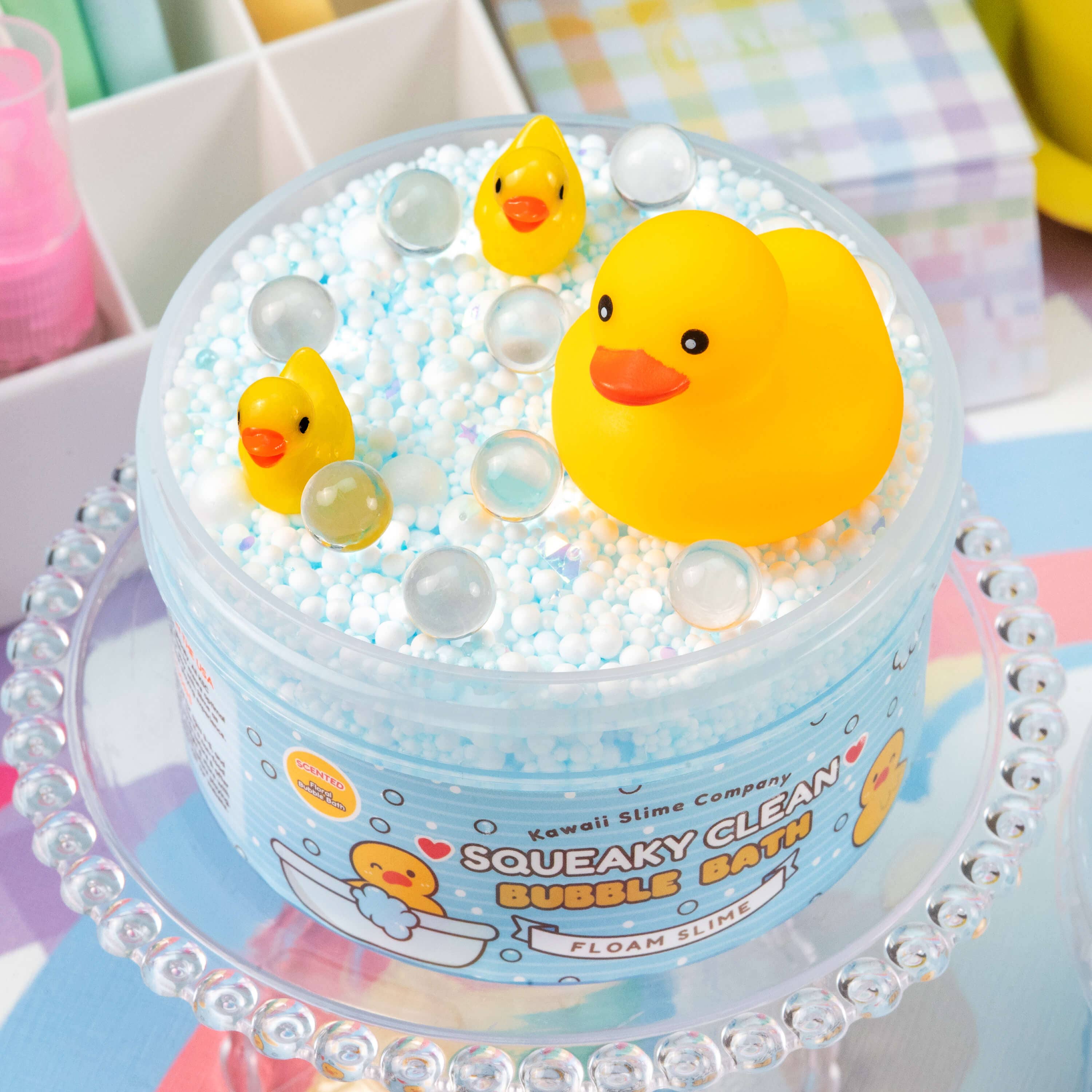 Kawaii Slime Company – Plasticina - Crianças por atacado – Slime Floam de Banho com Bolhas Squeaky Clean (4 unidades)7