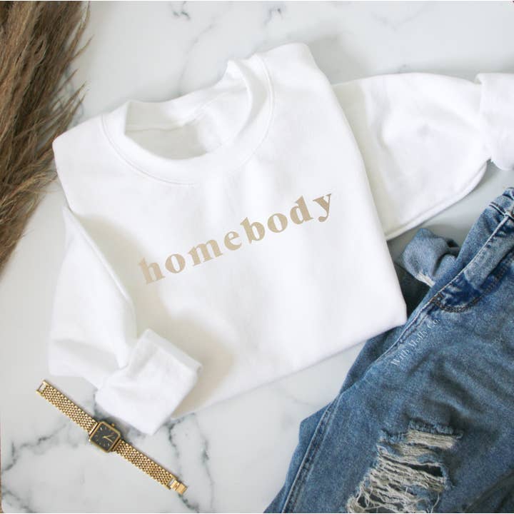 Homebody Sweatshirt, Crewneck, Unisex Sweater Sweatshirt for wholesale by With Molly Co.
