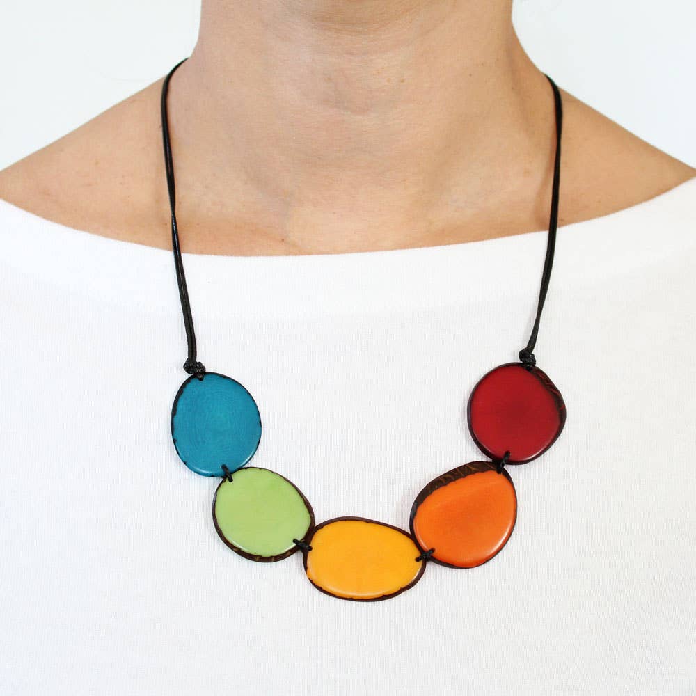 Muichic Natural Jewelry – Großhandel Perlenkette – Chips Tagua Halskette, handgefertigt, Fairtrade, leicht16