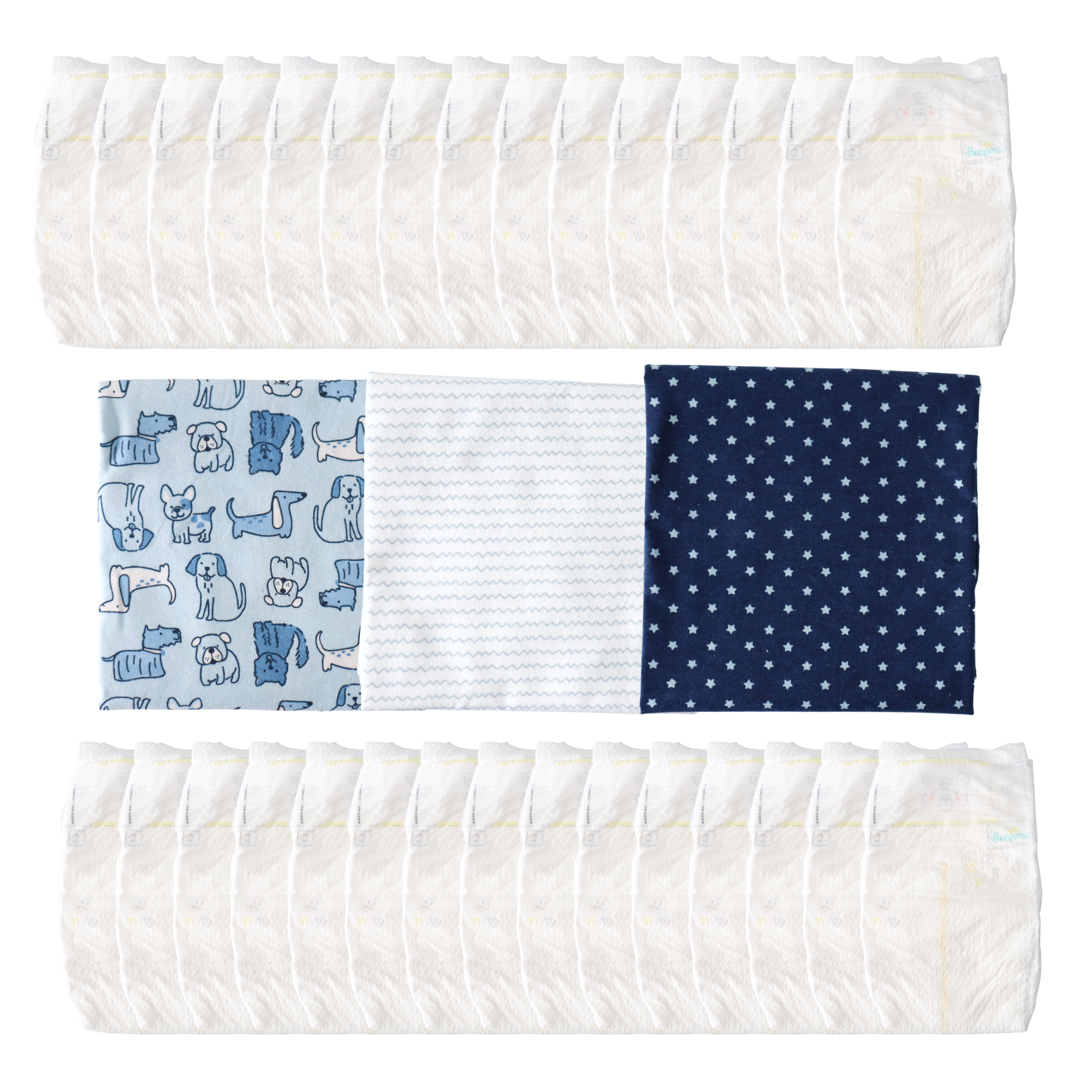 Baby Blossom Company - Wholesale New mom gift box/set - Baby Boy Diaper Cake Gift  - Puppy4