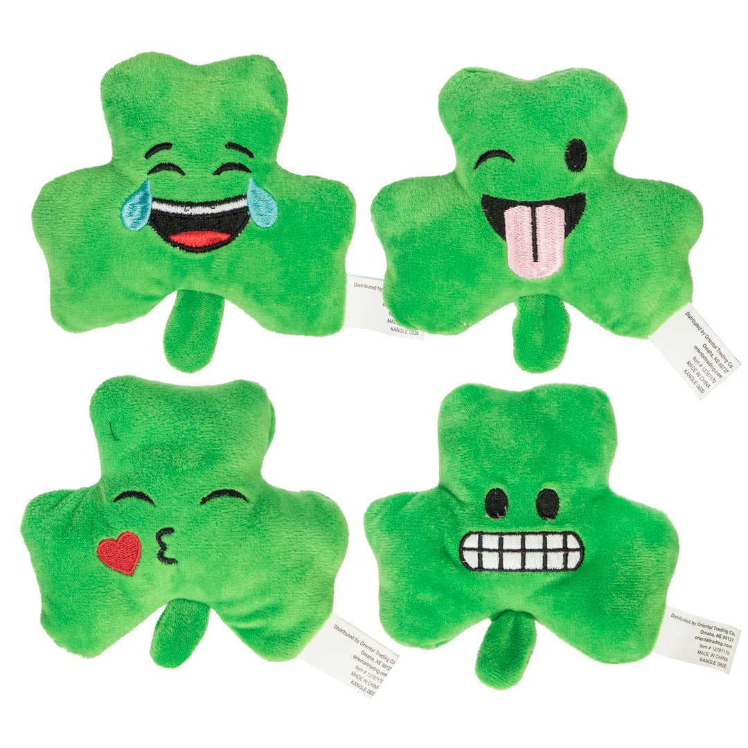 Willow Group - Wholesale Stuffed/Plush Toy - Kids & Baby - Plush Shamrock Emoji 4 Styles St. Patricks Day6