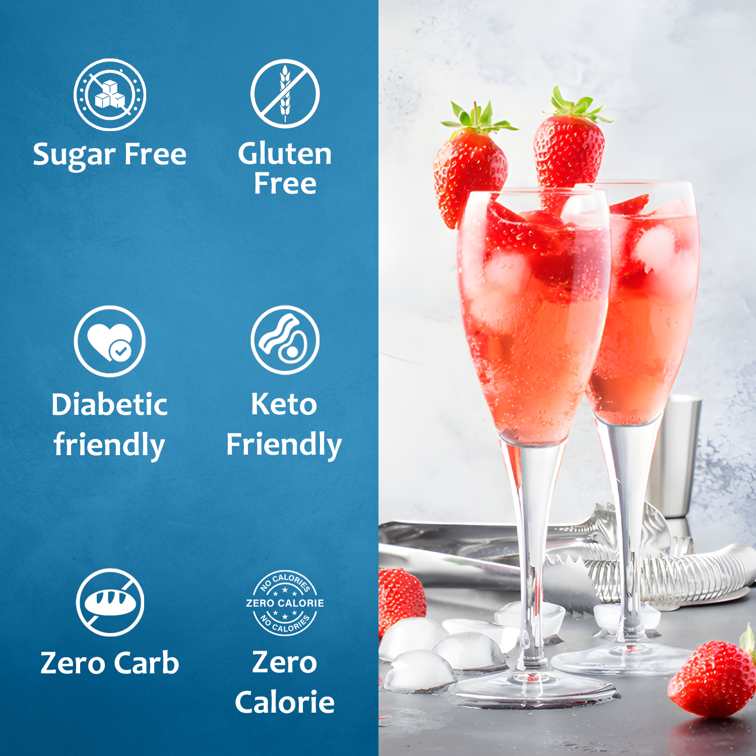 Syruvia - Vente Mélange/sirop pour cocktails - Sirop de fraise sans sucre3