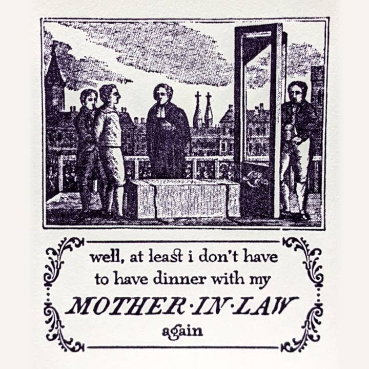 Carte de vœux quotidienne en humour pour belle-mère | Rude Humor pour la vente par Rx Letterpress