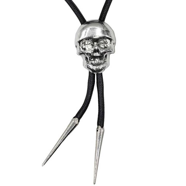 Skull Chrome Bolo Western Tie for wholesale by Kreepsville