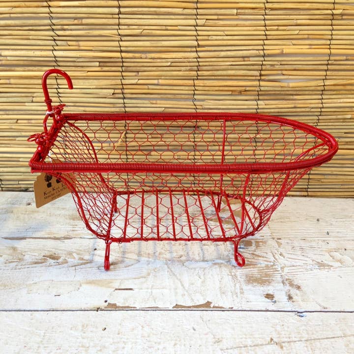 Home Kreation by KK dba Kraft Klub – Objeto de mesa decorativo por atacado – TUBUBO ARIO VERMELHO HANDO 11"Lx6"Wx8"H4