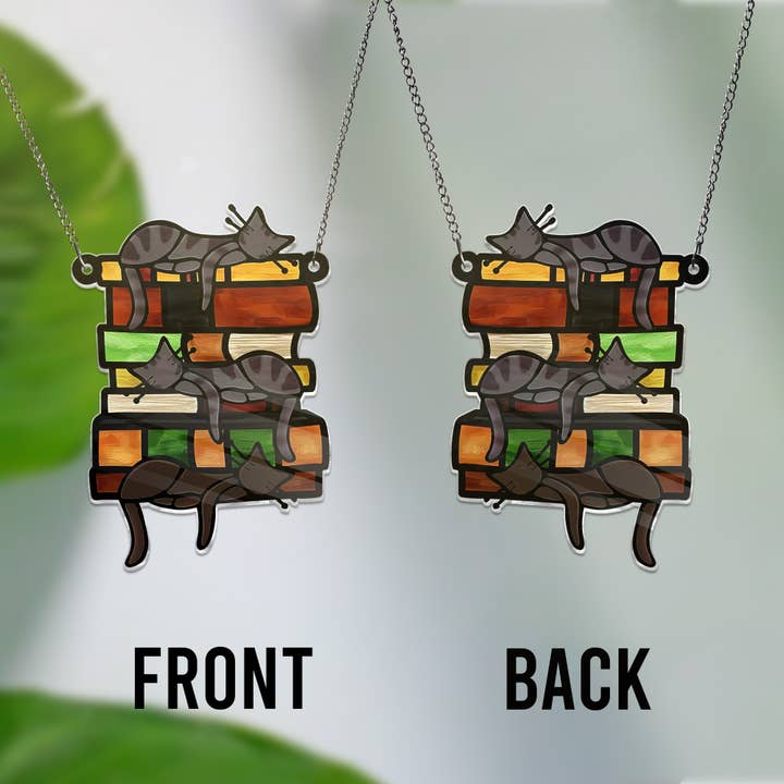 Merchemy - Wholesale Wall Decor - Kids & Baby - 3 Cats ACRYLIC Sleeping Cat on Book Cat Ornament Cat Love1