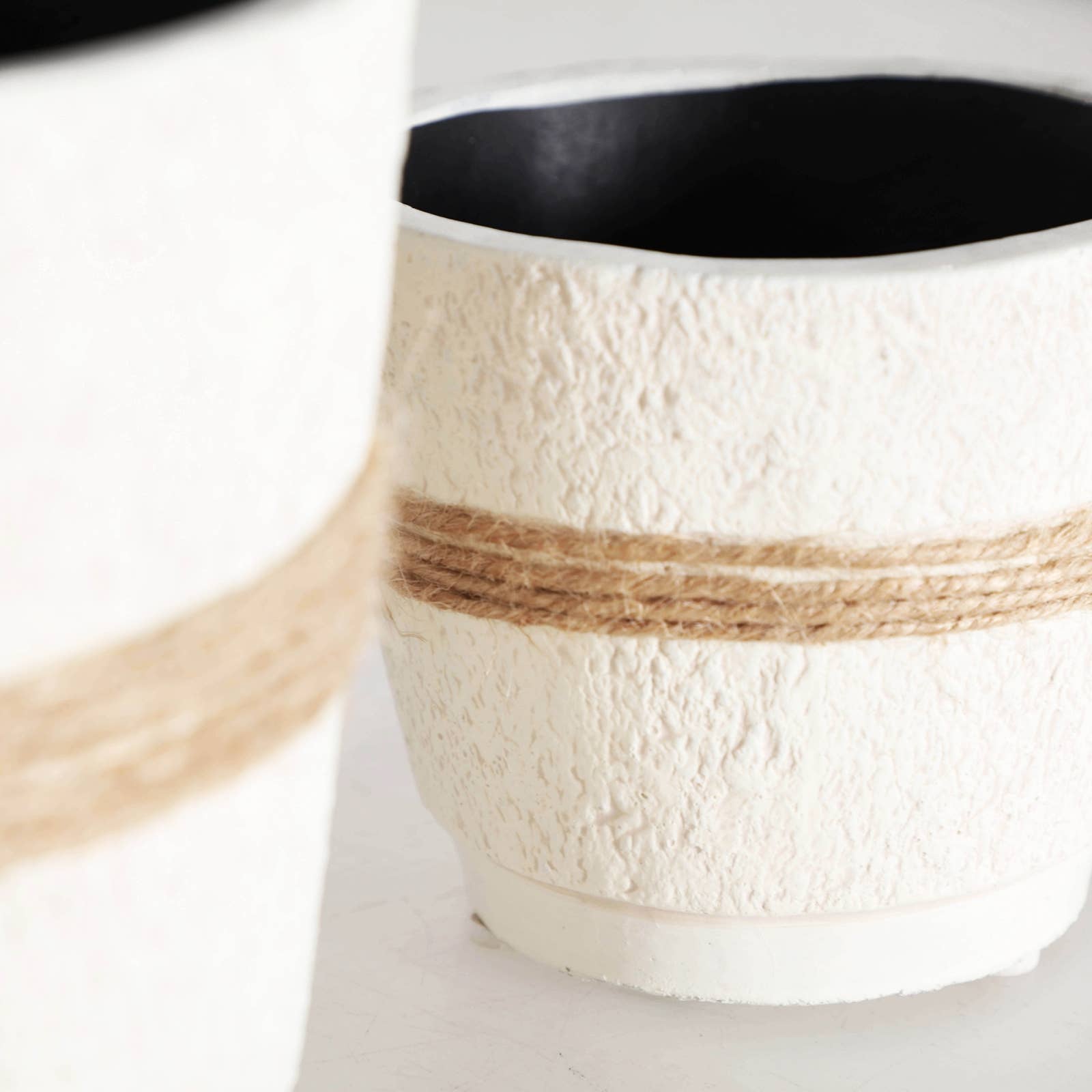 B&B - Wholesale Plant Pot - Planter J/2, Terracotta, White, 17X17X15cm2