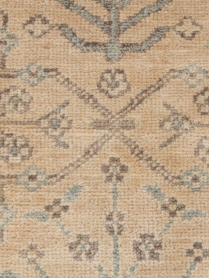 9x12 Light Gold Beige Persian Oushak Hand-Knotted Wool Rug for wholesale by Aesthetic Homes LLC