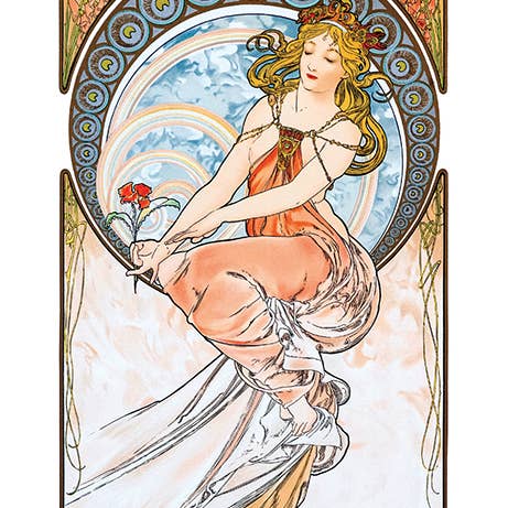 Laughing Elephant - Vendita all'ingrosso Biglietti di auguri generici - Alphonse Mucha - Biglietti in scatola per uso quotidiano2