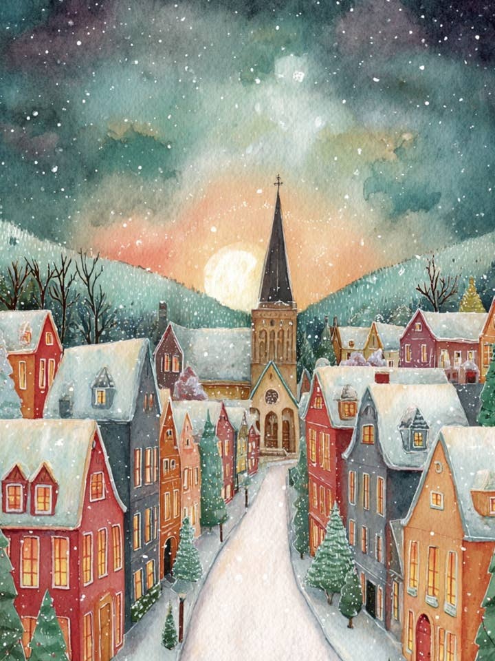 Christmas Village: NO. 6 | Card Fripperies for wholesale by Fripperies