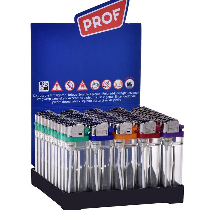 Set of 50 lighters - multi-coloured for wholesale by PROF