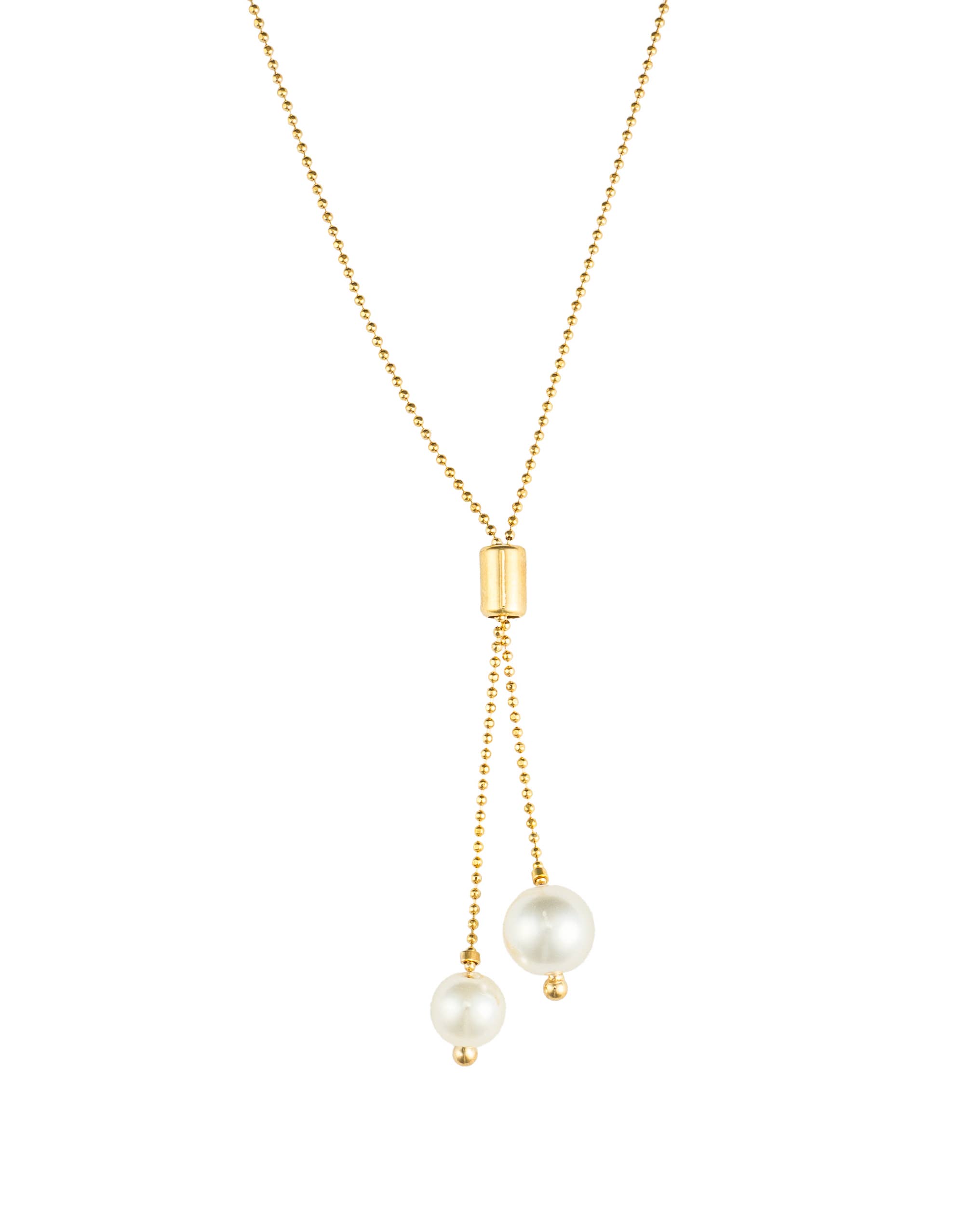 MIA Jewelry - Vendita all'ingrosso Collana a Y - Cravatta a catena regolabile Bolo Ball con perline (F266)
