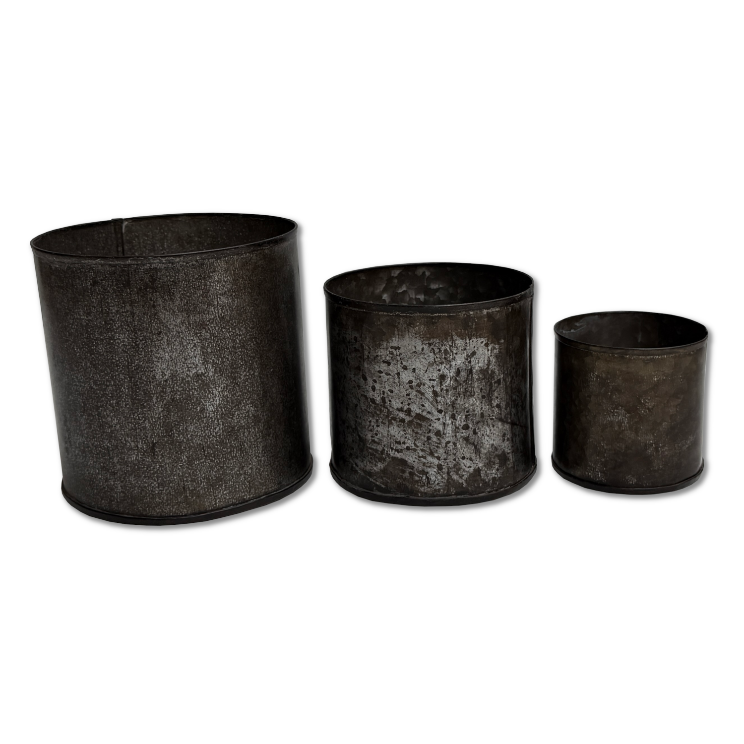 Nature and Style Wohnkultur Import GmbH - Wholesale Plant Pot - Metal cylinder set of 3 metal pots set for the garden2