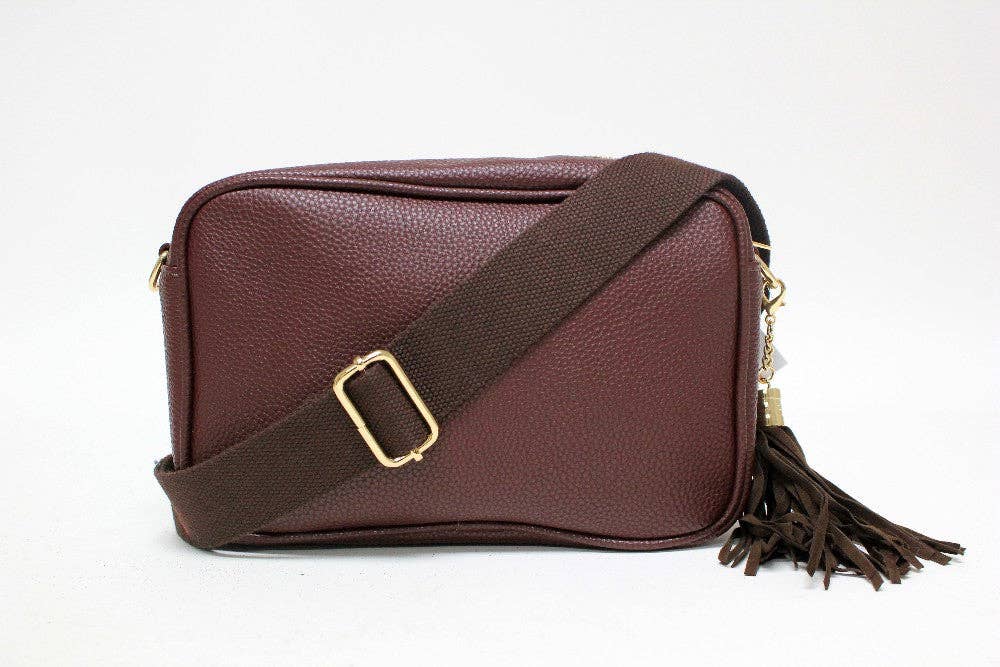 MiMi Wholesale - Wholesale Crossbody Bag - Women's - TG10204 Solid Color Tassel Camera Crossbody Bag16