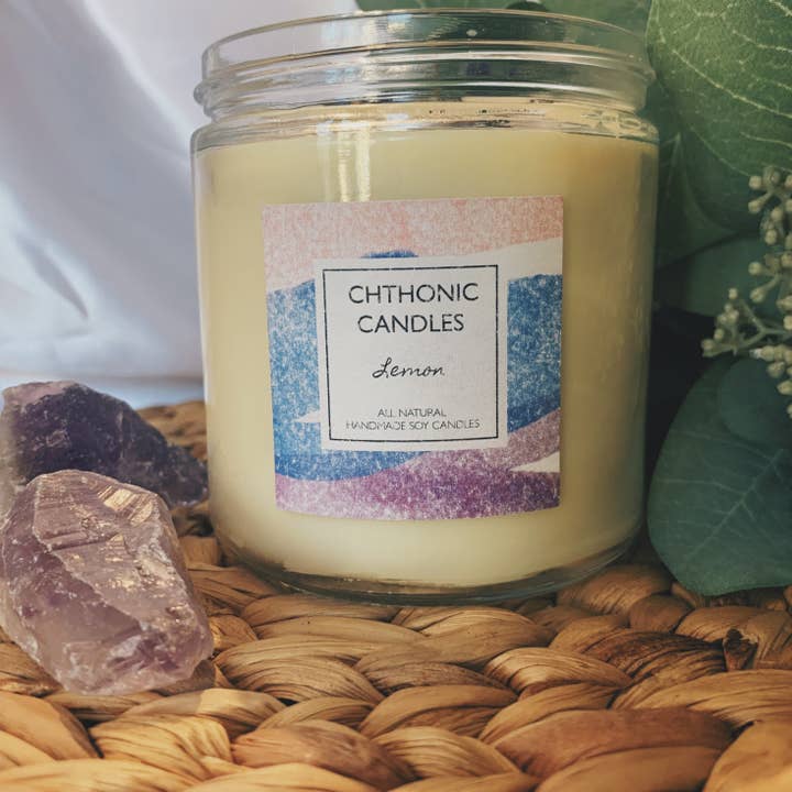 Chthonic Candles Lemon 16oz for wholesale by Chthonic Co.