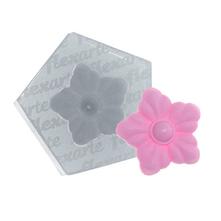 Molde de silicona para broche de flores pequeñas, decoración de tartas, cupcakes, fondant, chocolate y caramelos para venta al por mayor de Flexarte USA