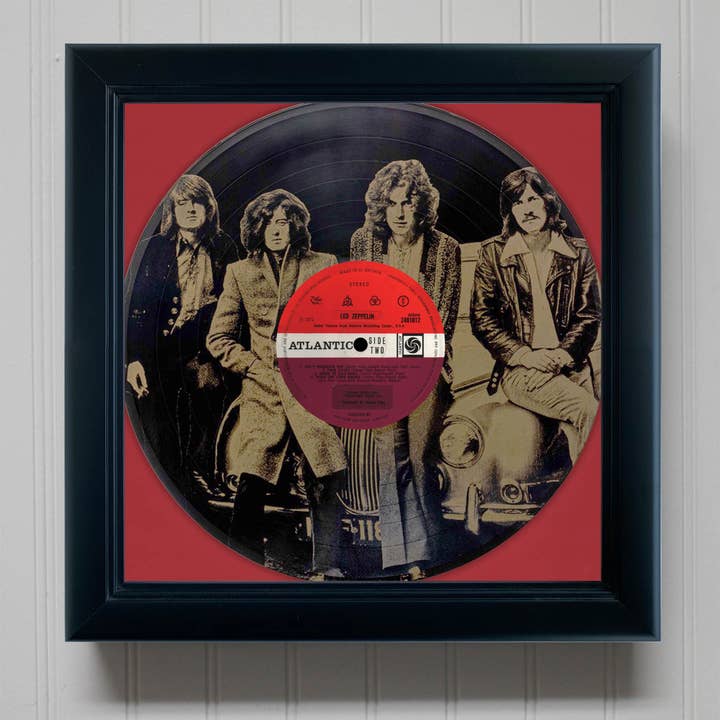 Gold Record Outlet - Wholesale Wall Accent - When the Levee Breaks Framed Black Vinyl Etched LP Shadowbox