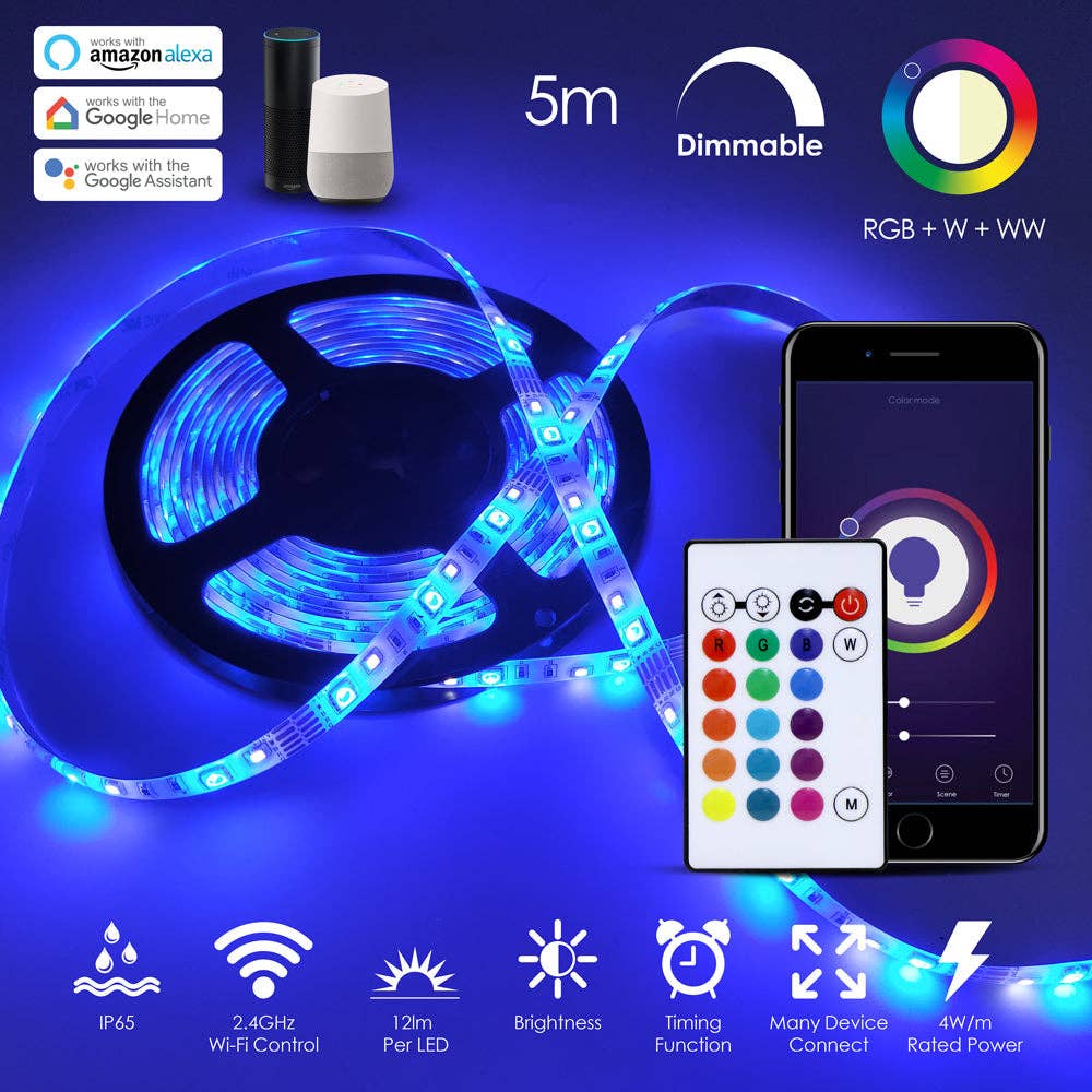 ENER-J – wholesale String lights – Smart WiFi RGB+CCT Changing & Dimm IP65 LED Strip1