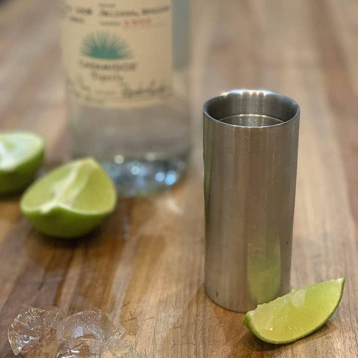 Fox Run Brands - Wholesale Shot Glass - Outset Double Shot Glass, 1-Ounce and 2-Ounce