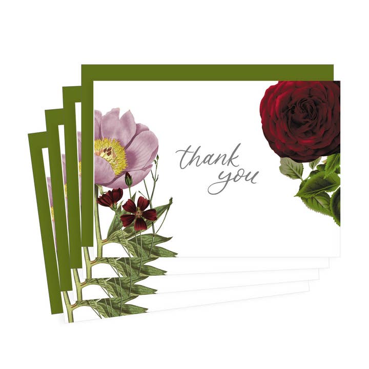Romantic Thank You Card - Boxed Set of 8 for wholesale by Sablewood Paper Company