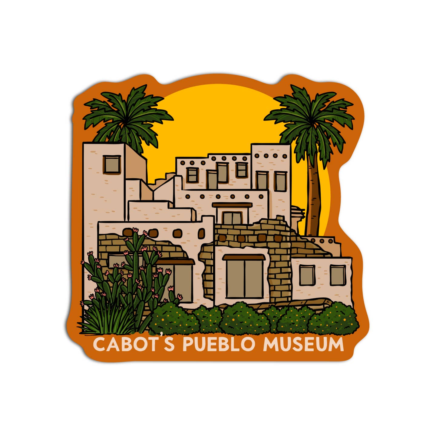 Girls Printing House - Wholesale Sticker - Cabot's Pueblo Museum Vinyl Textured Sticker