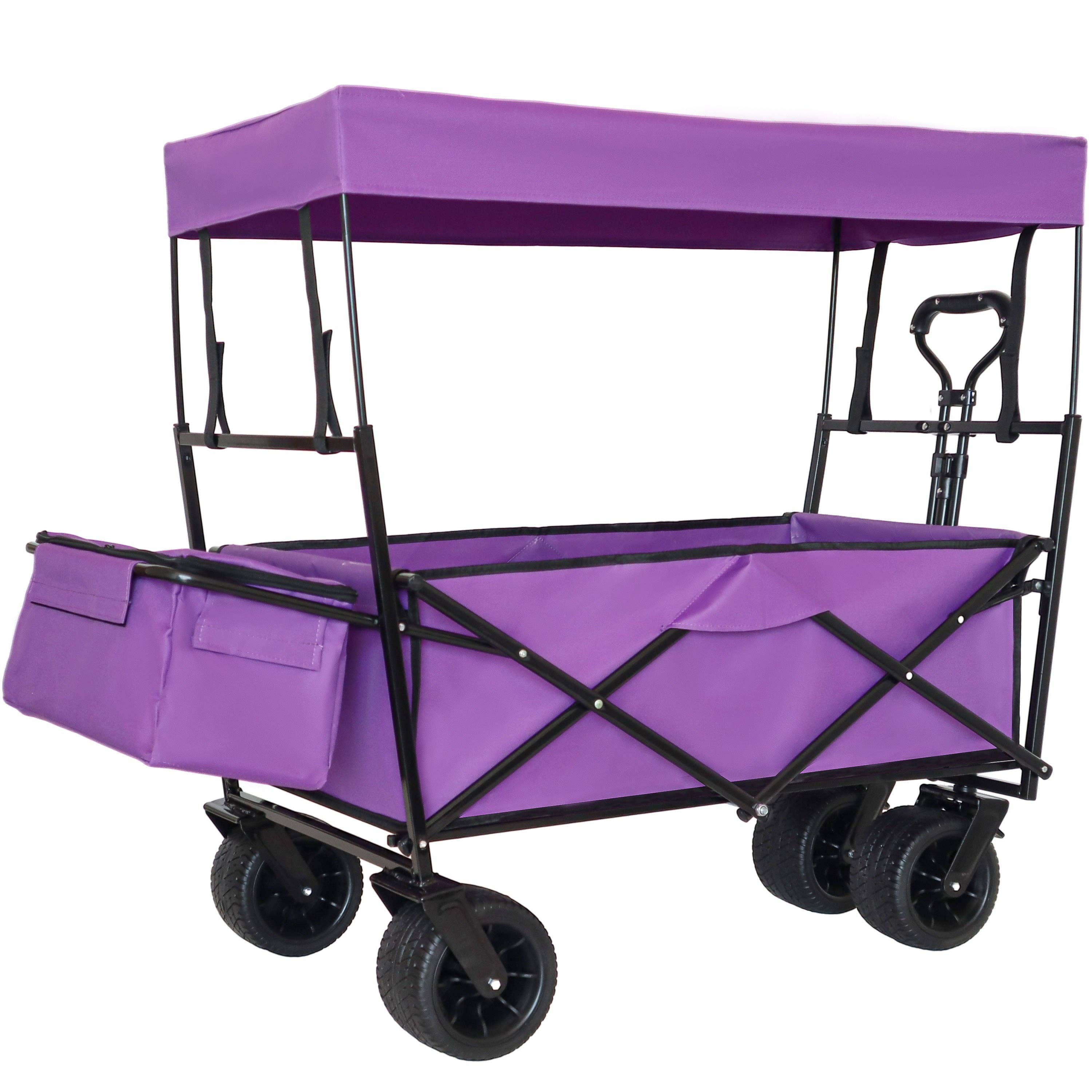 39F Inc. - Wholesale Shopping Cart - 480lbs Foldable Wagon with Canopy & All-Terrain Wheels1