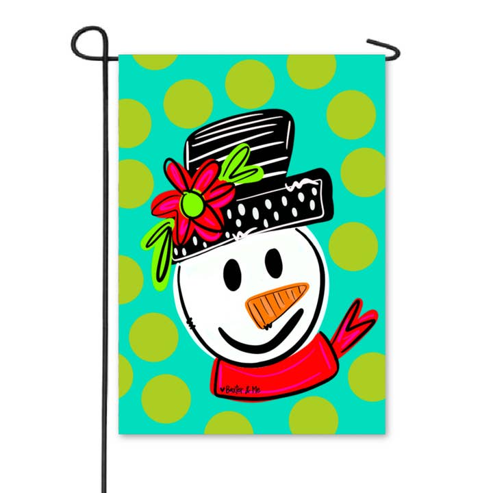 Baxter & Me - Wholesale Flag - Whimsical Snowman Garden Flag