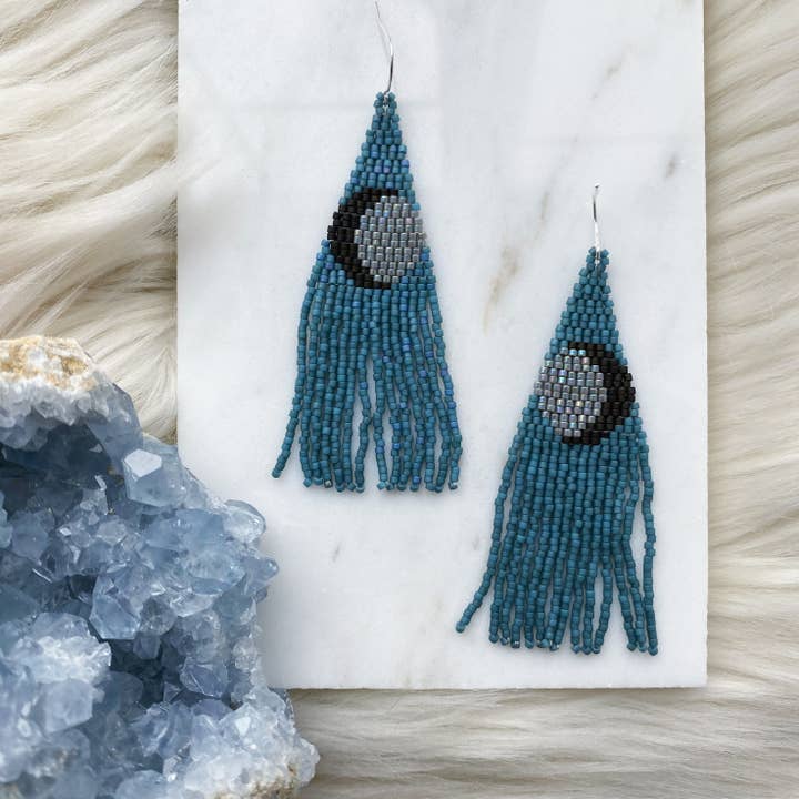 Full Crescent Moon Earrings for wholesale by Blue Raven Handcrafted