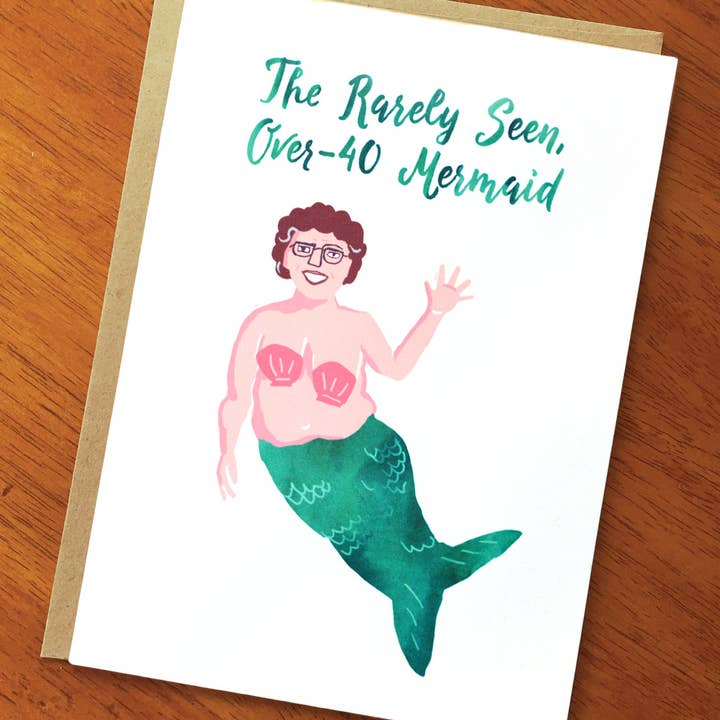 A Zillion Dollars - Wholesale Birthday Card - Rarely Seen Over 40 Mermaid; Funny Birthday Card; Funny 40th1