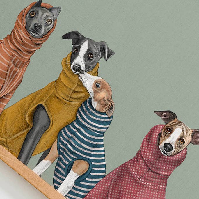 Beth Goodwin Designs - Wholesale Art Print - Whippet Print | Greyhound Wall Art | Rescue Dog Illustration3