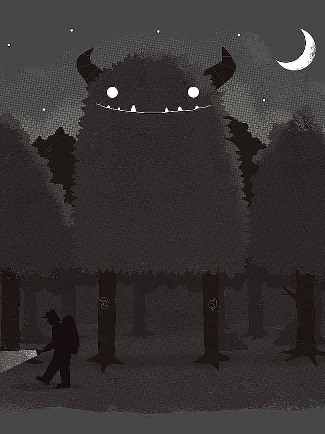 „Monster Hunting” - Wanddecoratie met canvasprint voor wholesale door Image Conscious, LLC