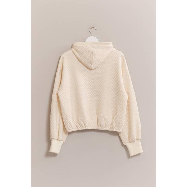 HYFVE - Wholesale Hoodie - Women's - HF25C358-Quilted Knit Hood Top