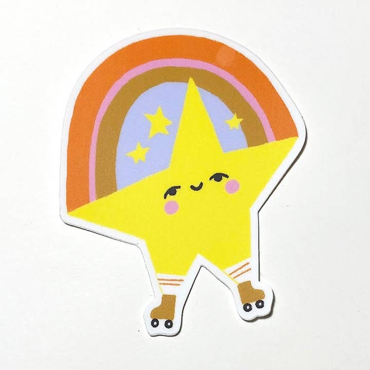 Star on Rollerblades - Sticker for wholesale by Zander Mack