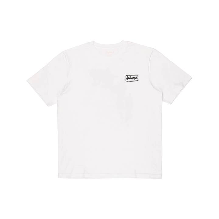 AndFeelings - Wholesale Screen Printed T-Shirt - Unisex - Flower Tee Shirt White