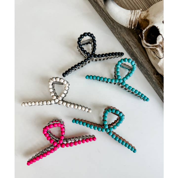 Boho Ranch Shop - Wholesale Haarclip - Dames - Grote westerse metalen haarspeldklauw met banaan