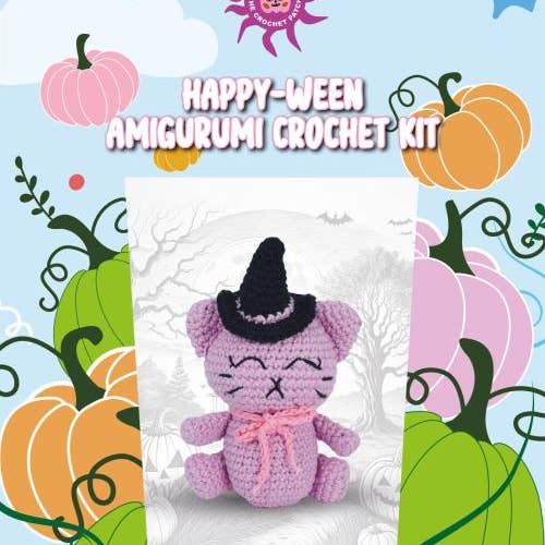 Creative World of Crafts – wholesale Knitting/Crochet Supplies – Knitty Critters - Happy-Ween Crochet Kit - Little Animal2