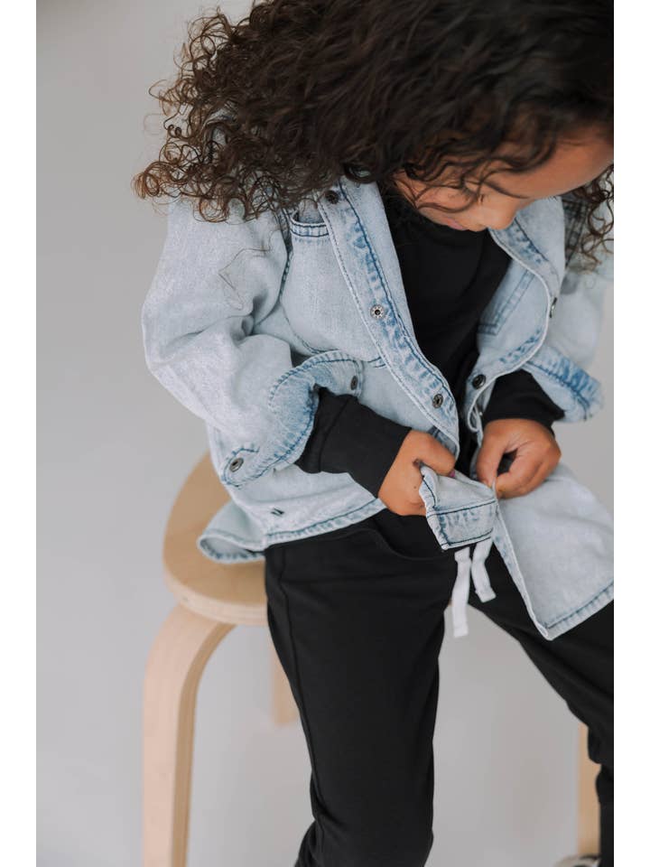 Blaze Kids Wear – Casaco camiseiro – Criança por atacado – Jaqueta camisa Heritage em denim para crianças10