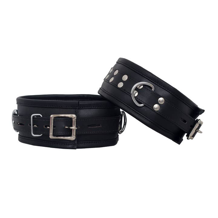 The Master Tanners - Wholesale Sex Toy - Leather Wrist Ankle Cuffs Neck Collar Restraint Bondage Set